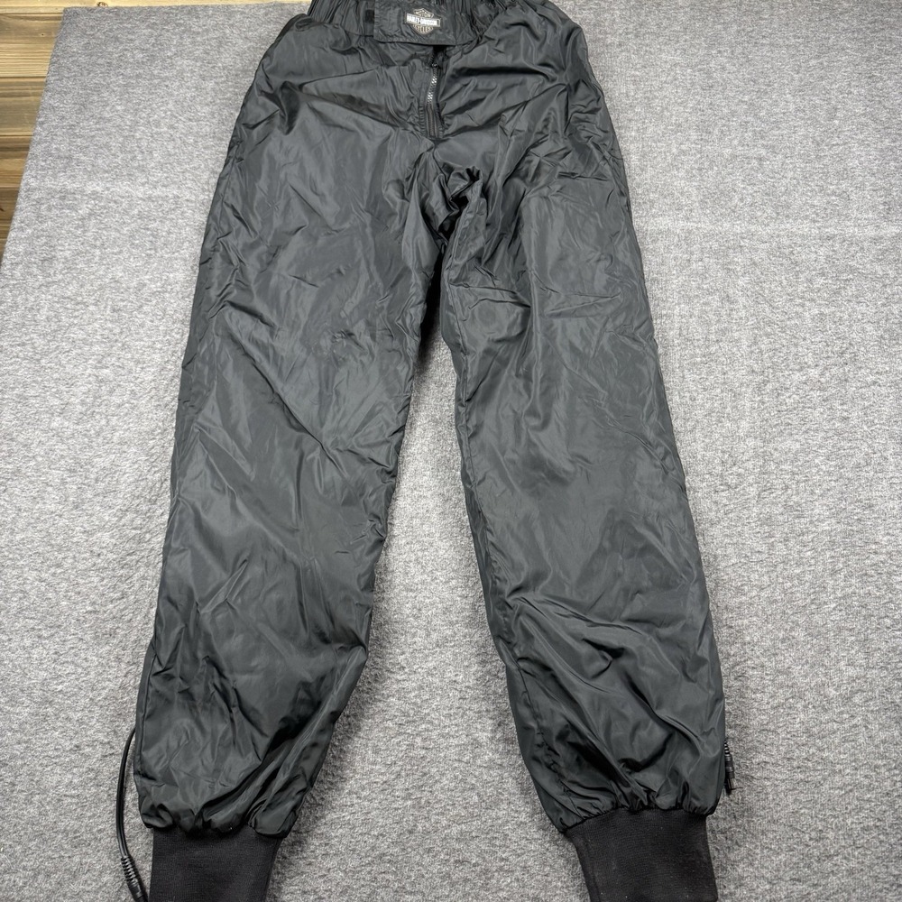 Harley Davidson Heated Pants Mens Small Black Riding Nylon Motorcycle Bikers